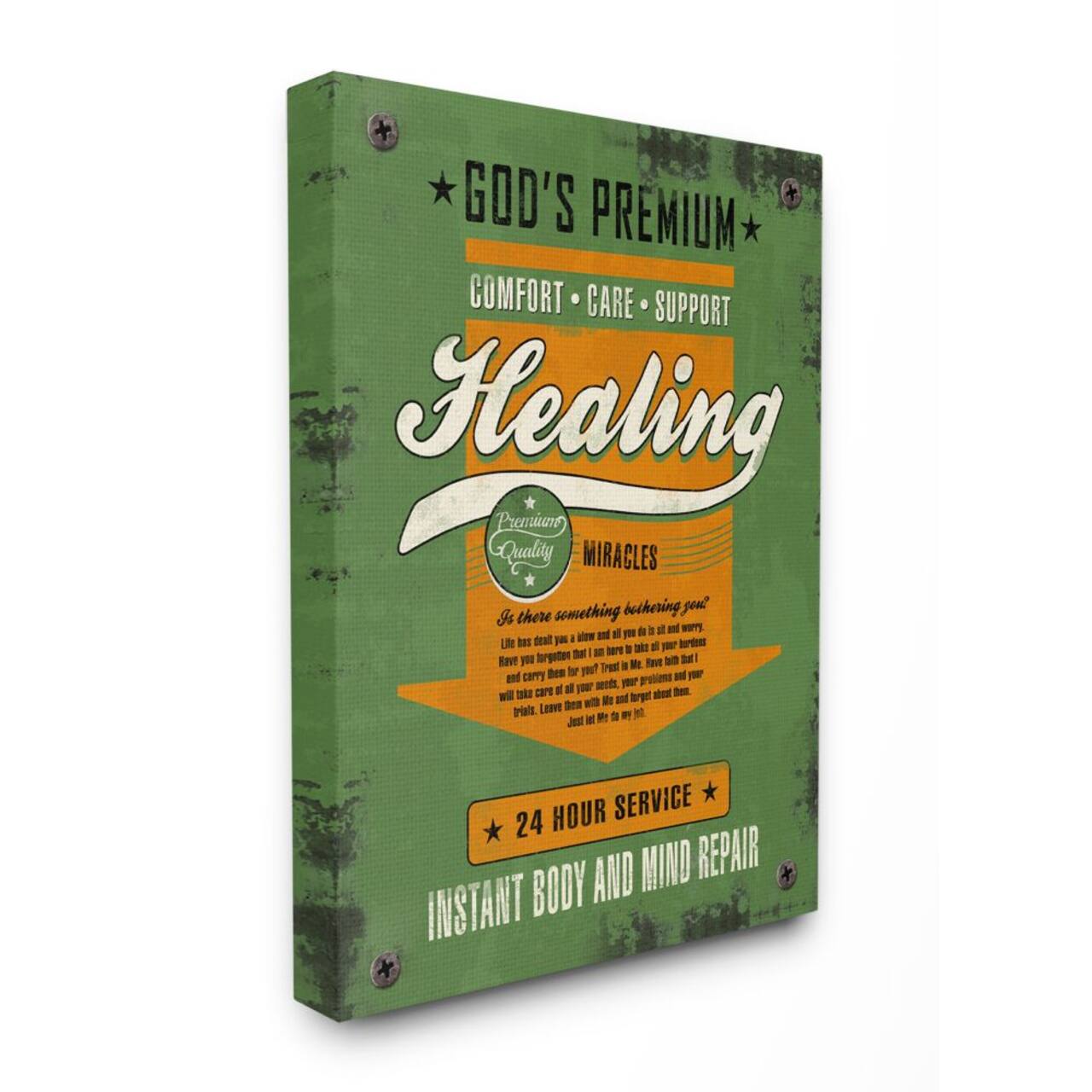 Stupell Industries Healing Miracles Religious Retro Canvas Wall Art